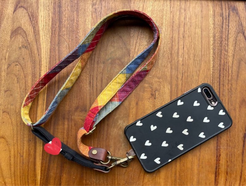 手机绳带 - 挂绳/吊绳 - 棉．麻 红色