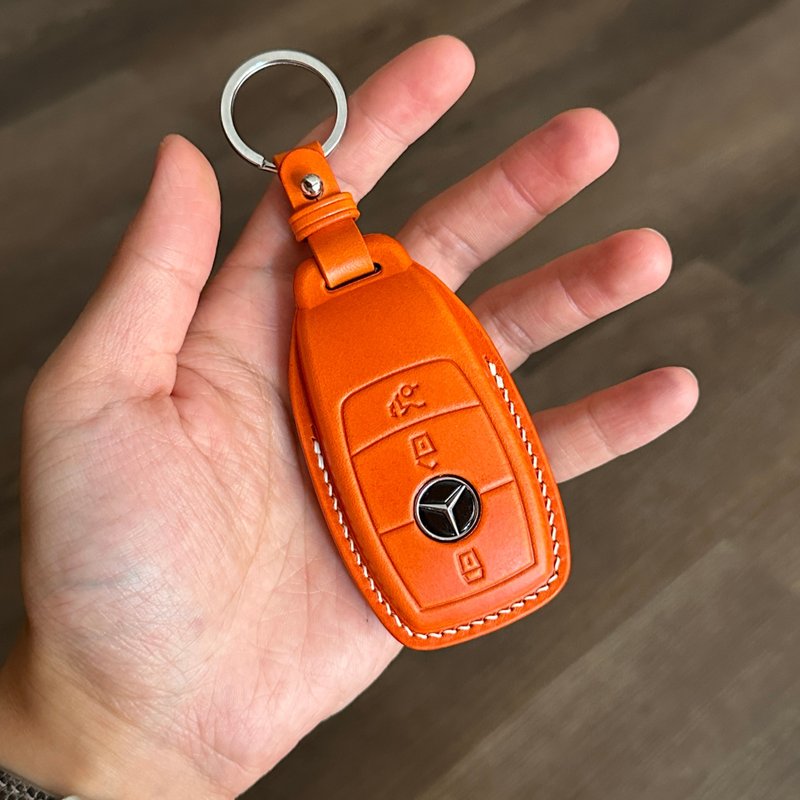 Benz Buttero 钥匙皮套 奔驰钥匙套 W205 C300 C200 GLA250 a180 - 钥匙链/钥匙包 - 真皮 蓝色