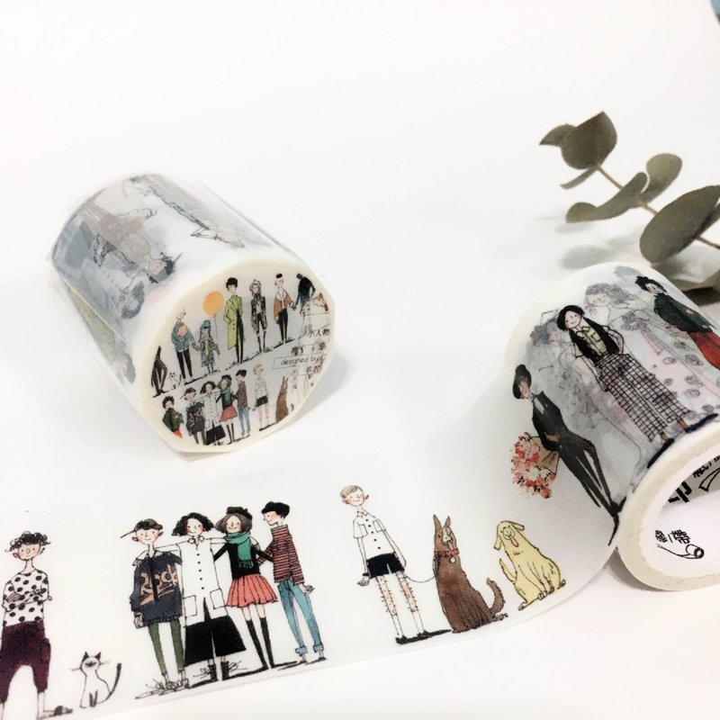 小人物 / 4.5cm纸胶带 - 纸胶带 - 纸 白色