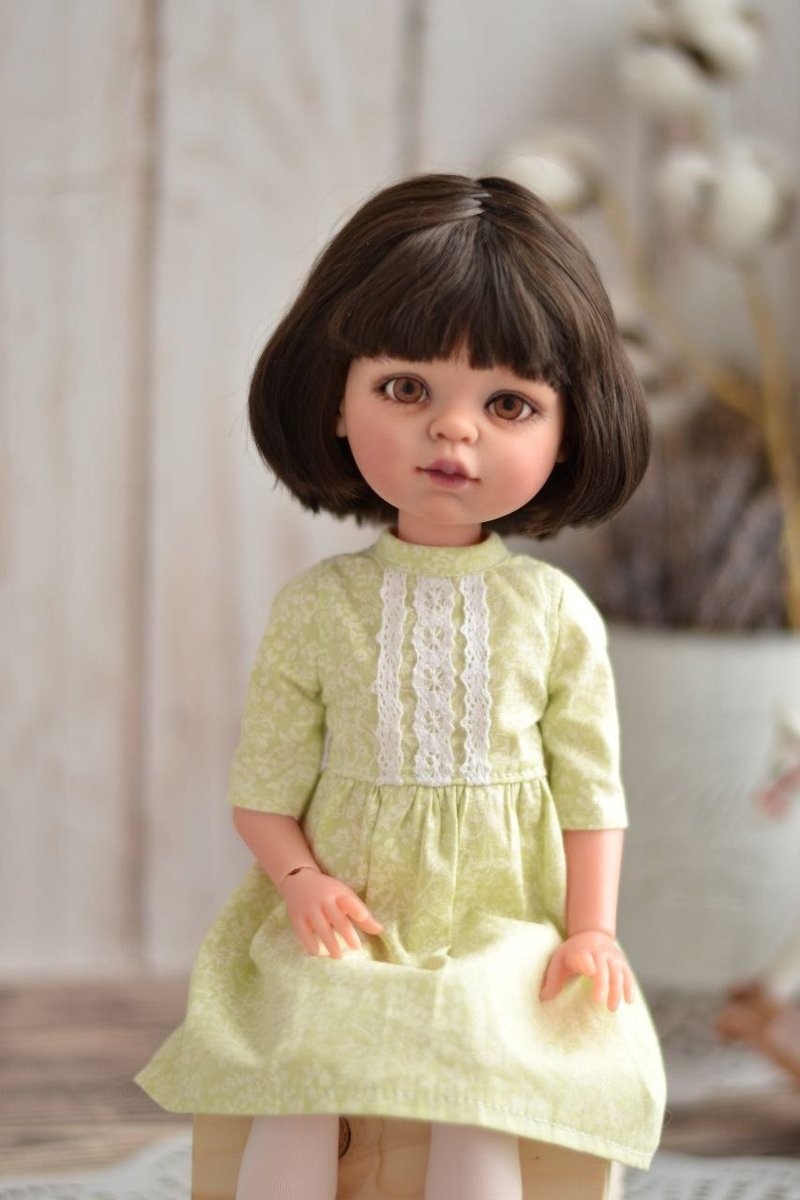 Paola Reina 娃娃假发 - 发饰 - 羊毛 咖啡色