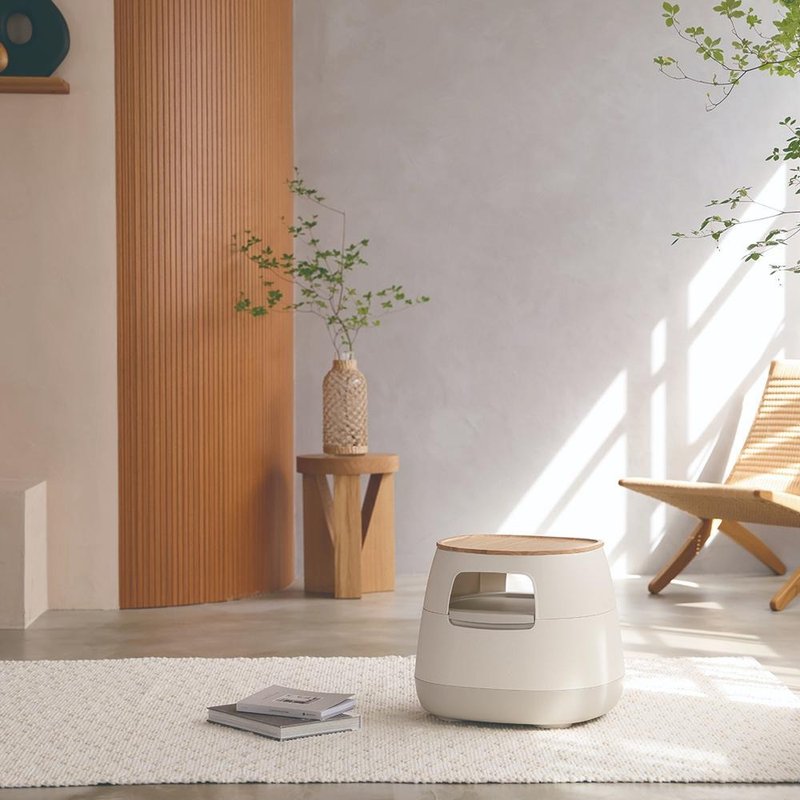 POAPEL 多功能移动式收纳边桌 (含木托盘) - 其他家具 - 塑料 