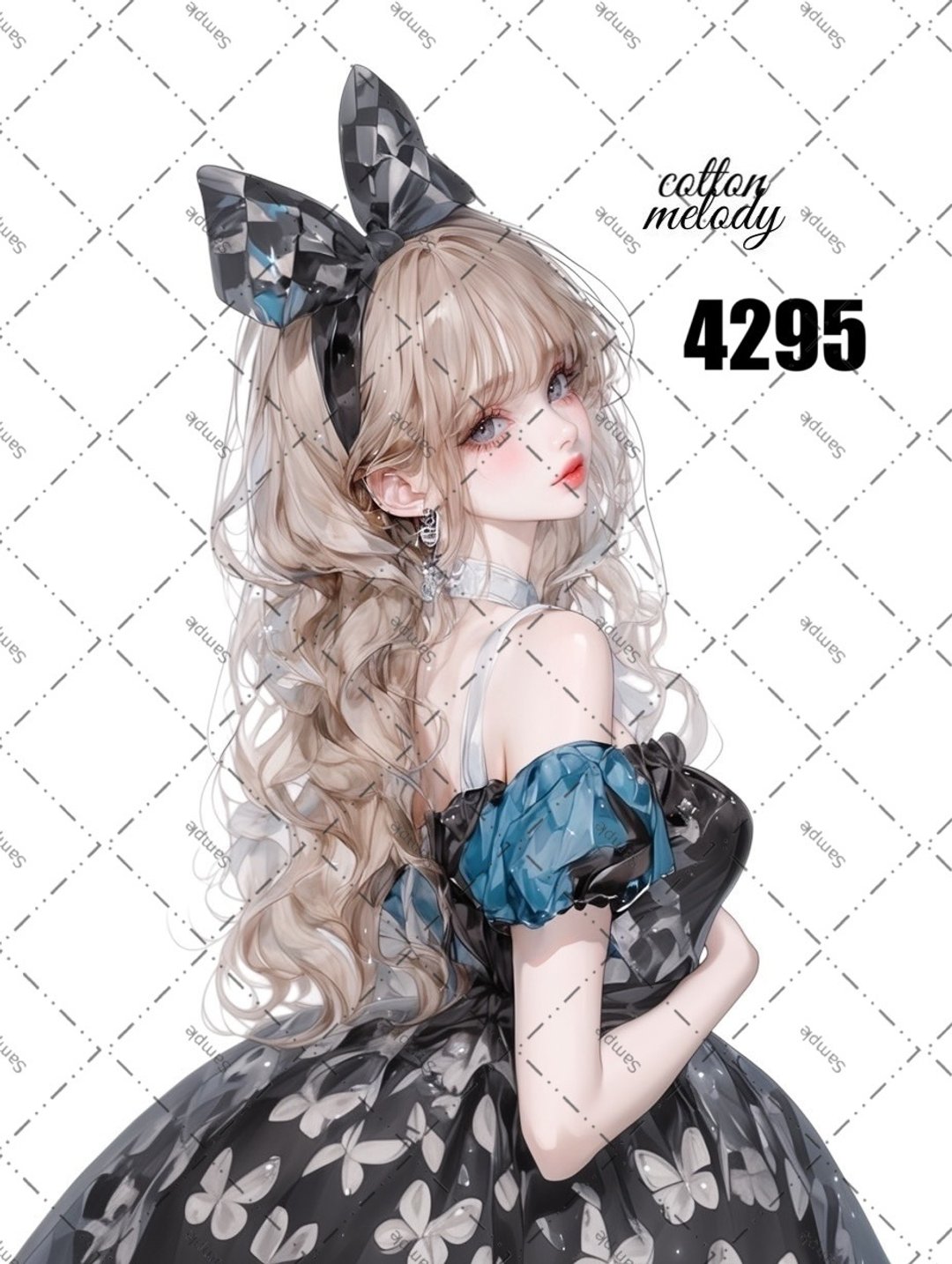 original sticker no.4295 人物贴纸 原创贴纸 原创人物贴纸 装饰贴纸 cotton melody - 贴纸 - 纸 