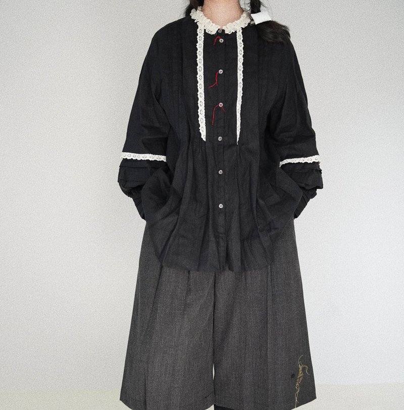 【被浪漫杀死的怪物】古典中性复古风/压褶衬衫/外套 - 其他 - 羊毛 多色