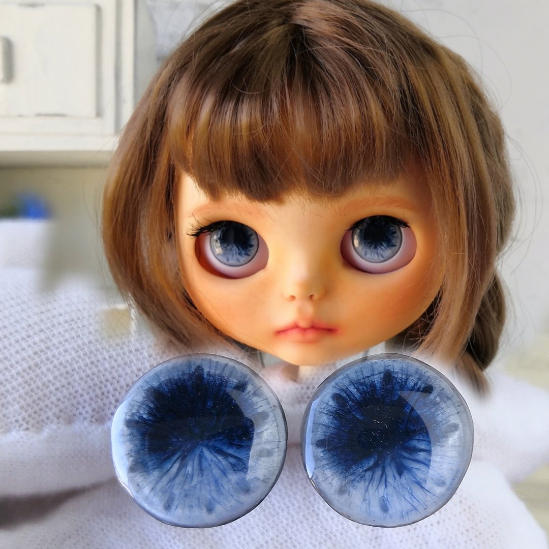 3D 眼睛芯片 14 毫米，定制 Blythe 娃娃眼睛芯片 - 玩偶/公仔 - 树脂 