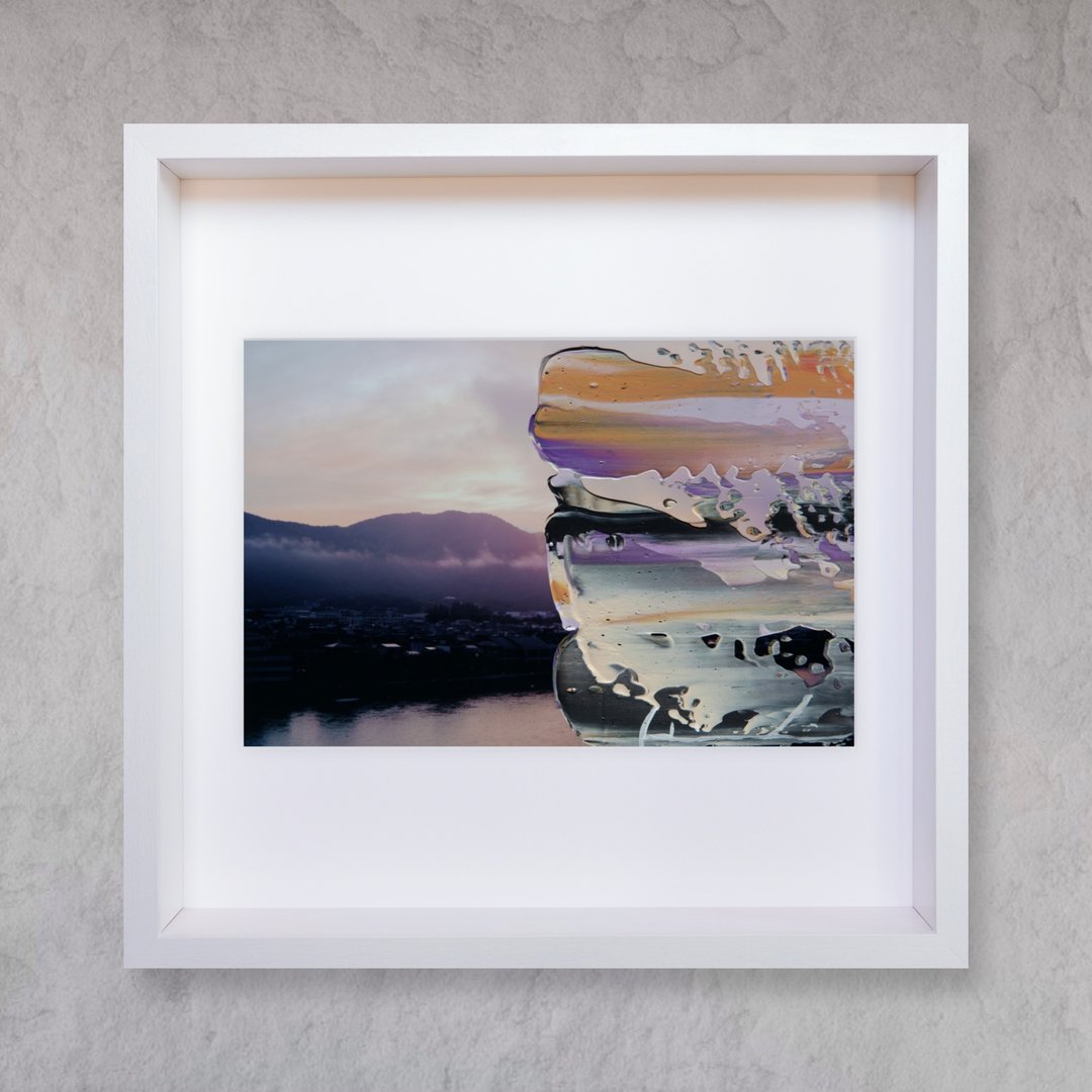 【日本制】摄影挂画 / 现代艺术画 / 含框 / 夕阳 / 紫色 正方形 - 海报/装饰画/版画 - 压克力 紫色