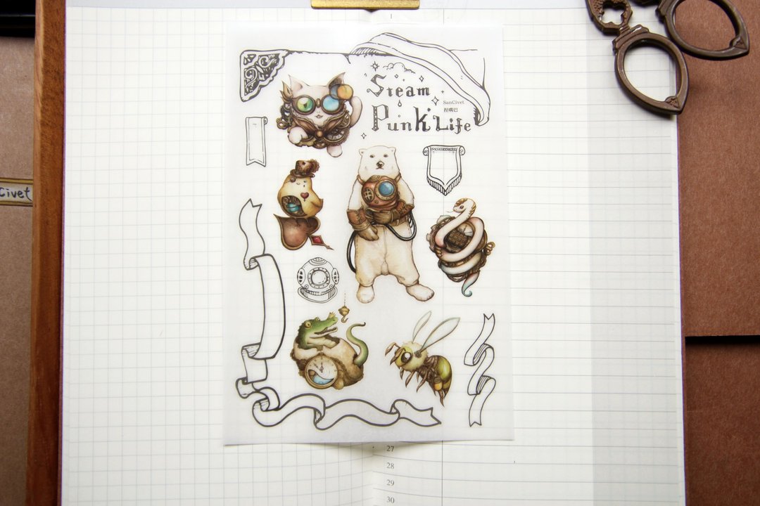SteamPunk Life 转印贴纸 - 贴纸 - 塑料 