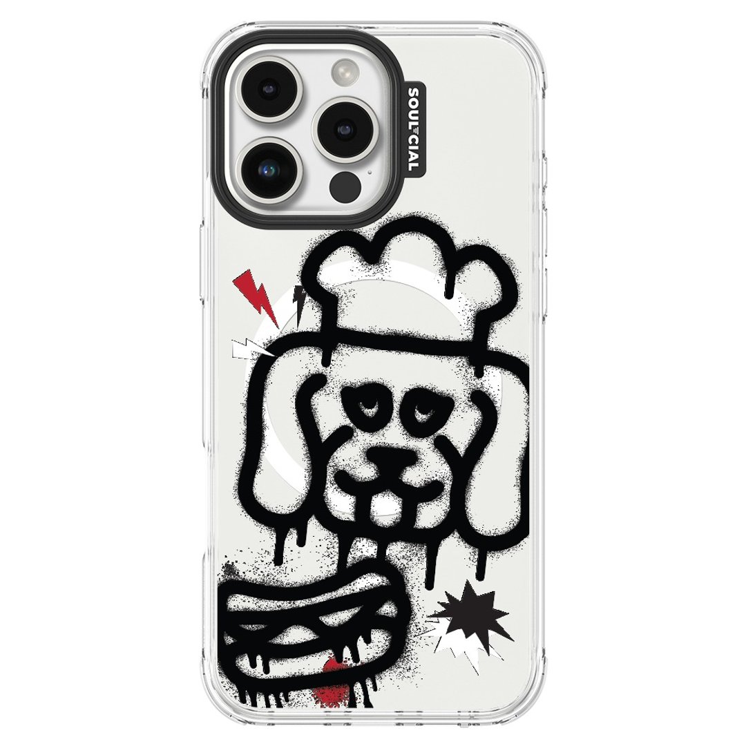 Thug Dog Majestic Sausage Graffiti iPhone 16 手机壳 磁吸机套 - 手机壳/手机套 - 其他材质 