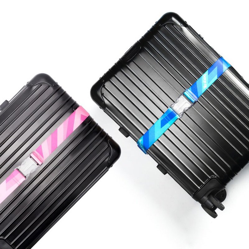 行李绑带 2种色│PC插扣│可调节长度│双色可选│简易操 - 行李箱/行李箱保护套 - 其他材质 蓝色