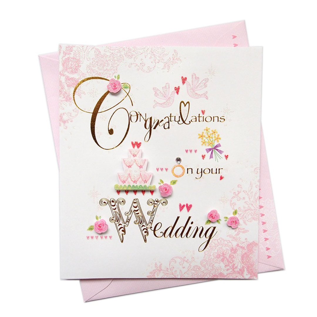 婚礼的祝福【Hallmark-JP立体卡片 结婚贺喜】 - 卡片/明信片 - 纸 粉红色