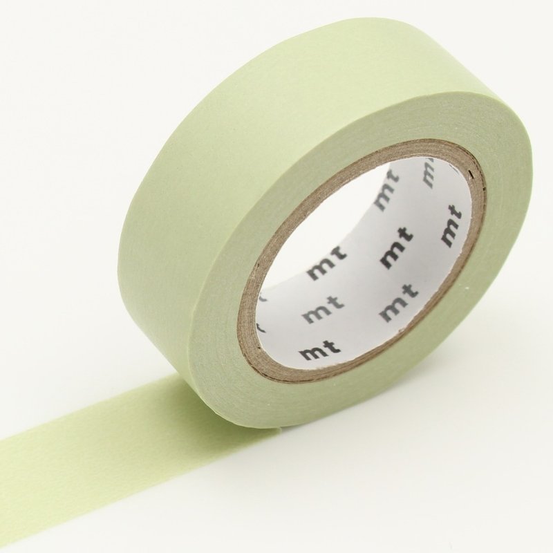 mt 和纸胶带 Basic【无地素色-粉彩橄榄 (MT01P356)】2017SS - 纸胶带 - 纸 绿色