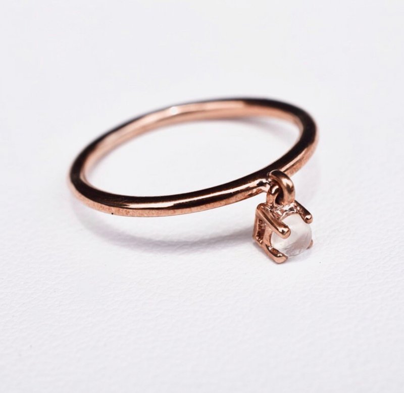 minimtinybling gemstone ring #minimsignature - 戒指 - 纯银 