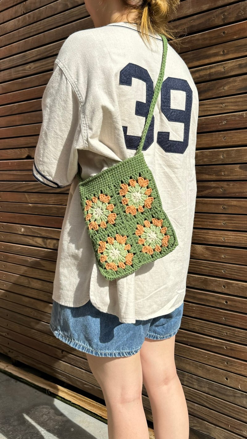 编织花砖包 祖母格侧背包 花砖侧背包 编织包 编织 - 侧背包/斜挎包 - 其他材质 多色