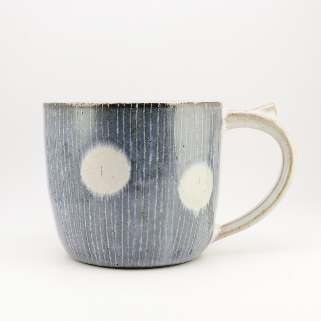 绀青之流系列– 拉坏手感陶瓷杯  咖啡杯 茶杯 杯子 陶瓷 马克杯 - 其他杯子 - 陶 蓝色