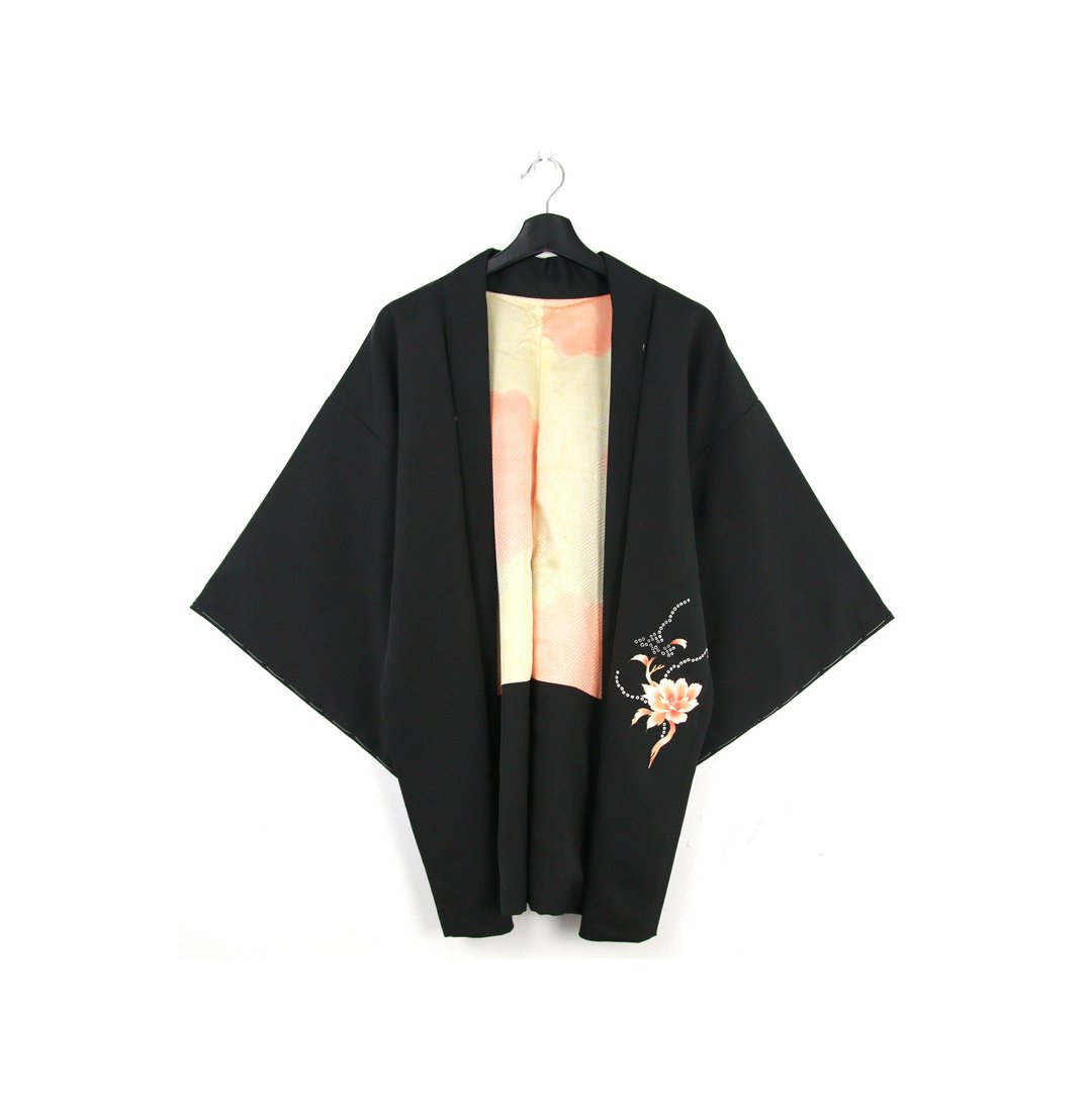 Back to Green-日本带回羽织 手绘粉肤橘 /vintage kimono - 女装休闲/机能外套 - 丝．绢 