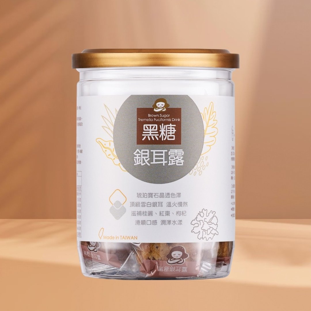黑糖银耳露 | 17gx12入/罐 | 婚礼小物 伴娘礼 送礼 木耳 茶砖 - 蜂蜜/黑糖 - 其他材质 咖啡色