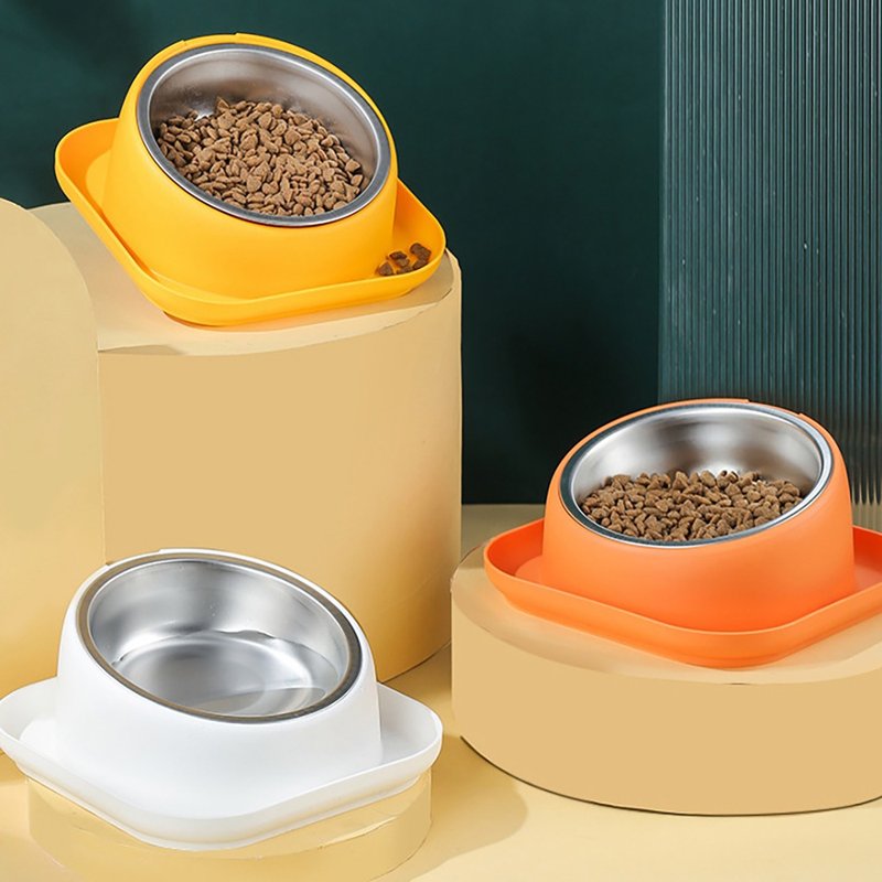 柴犬大学 多功能宠物斜口碗架 狗碗 猫碗 宠物碗 宠物水碗 防蚁碗 - 碗/碗架 - 不锈钢 