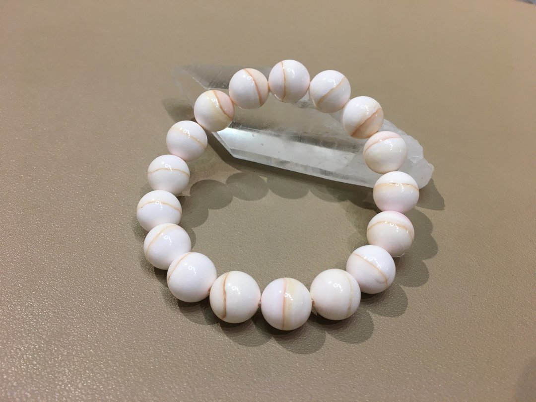 粉贝壳手链 - 改善平衡情绪和招财 - 手链/手环 - 水晶 