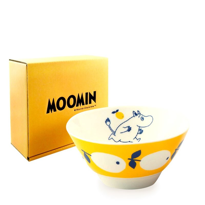 【日本山加yamaka】日本制moomin噜噜米彩绘陶瓷碗礼盒1入 (MM031 - 碗 - 瓷 白色