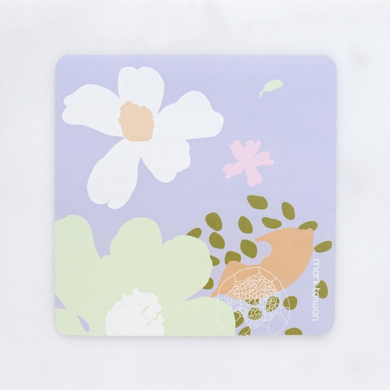 山茶花鼠标垫 - 鼠标垫 - 橡胶 蓝色