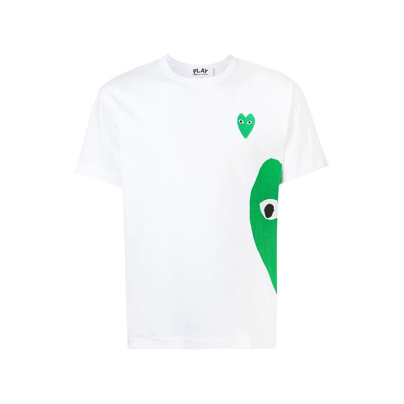 PLAY COMME DES GARÇONS T-shirt - 男装上衣/T 恤 - 棉．麻 白色