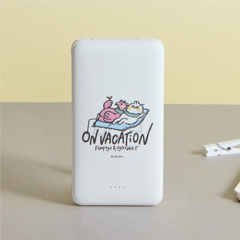 丑白兔红鹤度假双线快充10000mAh行动电源 - 充电宝/传输线 - 塑料 多色
