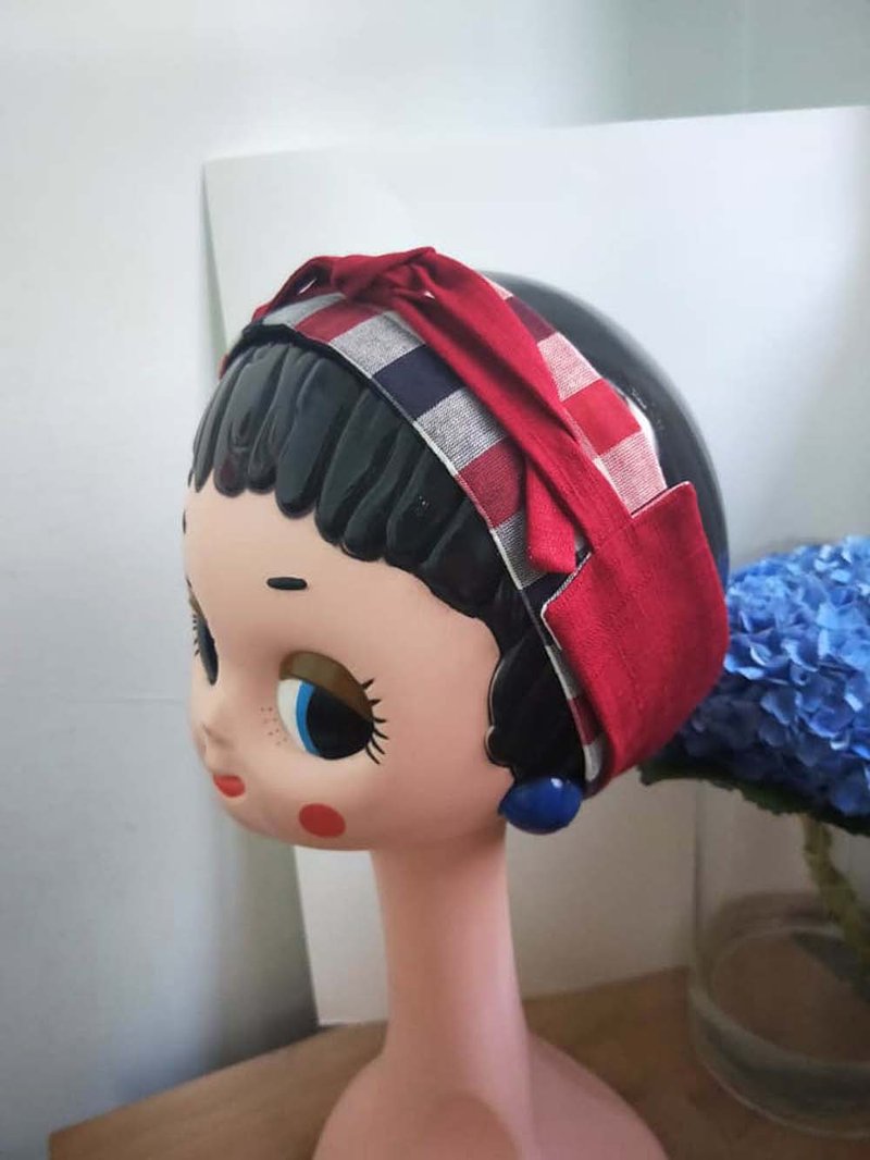 无限发带-自绑-格层 - 发饰 - 棉．麻 多色