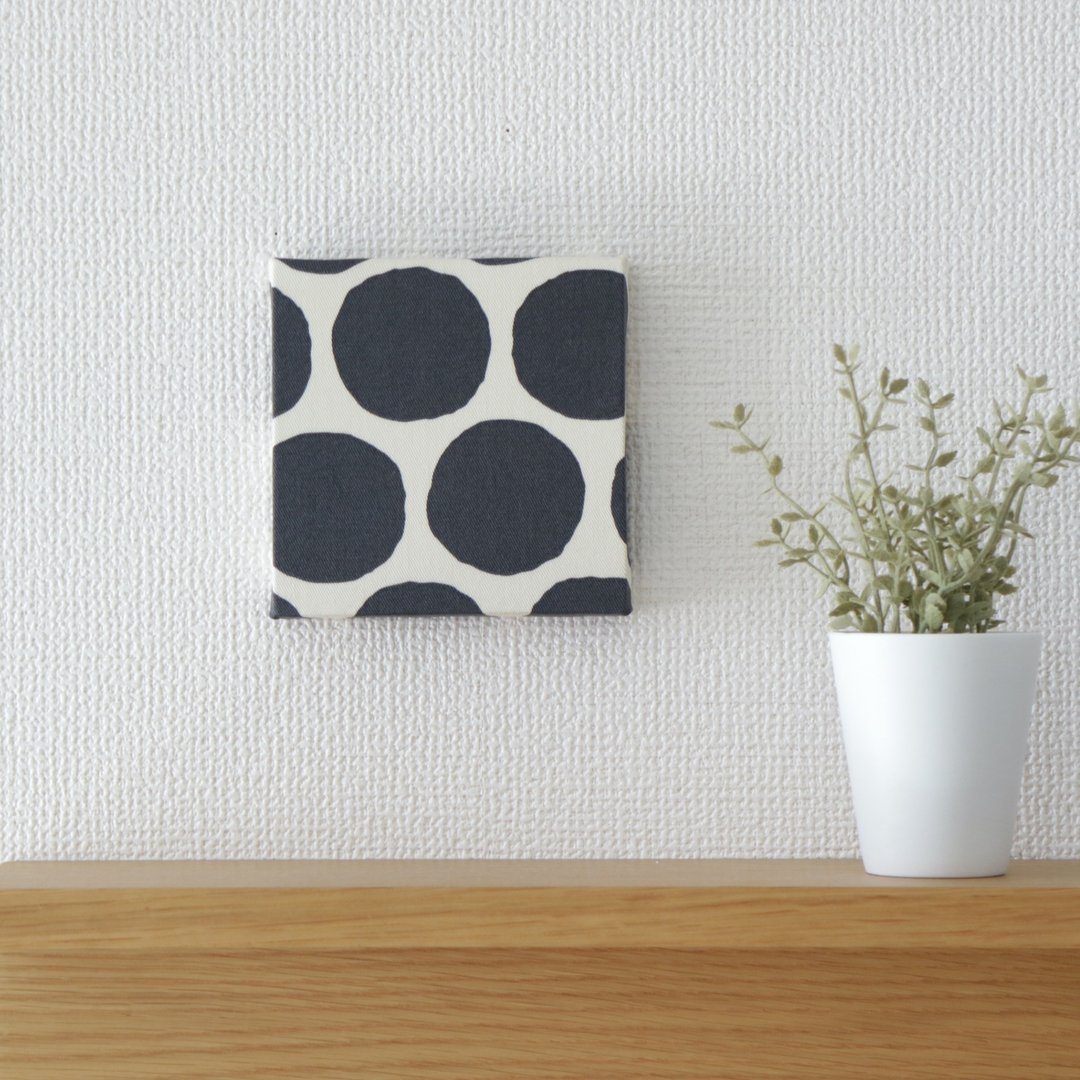 12x12cm fabric panel [black circle] - 墙贴/壁贴 - 棉 黑色