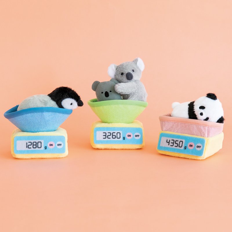 【YOU+MORE!】测量体重的动物宝宝钥匙圈 - 钥匙链/钥匙包 - 聚酯纤维 
