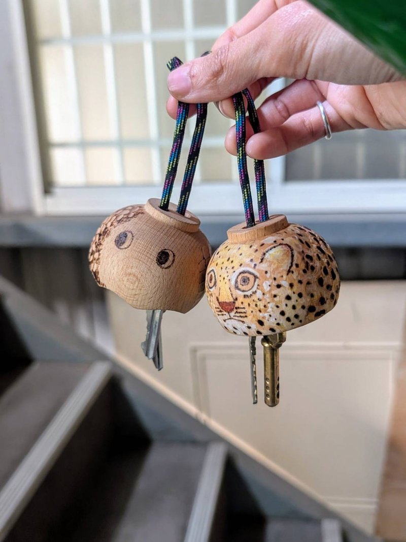 疗愈系动物风铃钥匙套 手作体验课 动物 木雕 木作 - 木工/竹艺 - 木头 