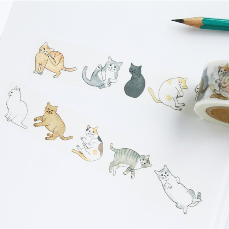 ‘圣诞/猫/DIY手作/生日礼物’ayaco和纸胶带：猫咪3 - 纸胶带 - 纸 白色