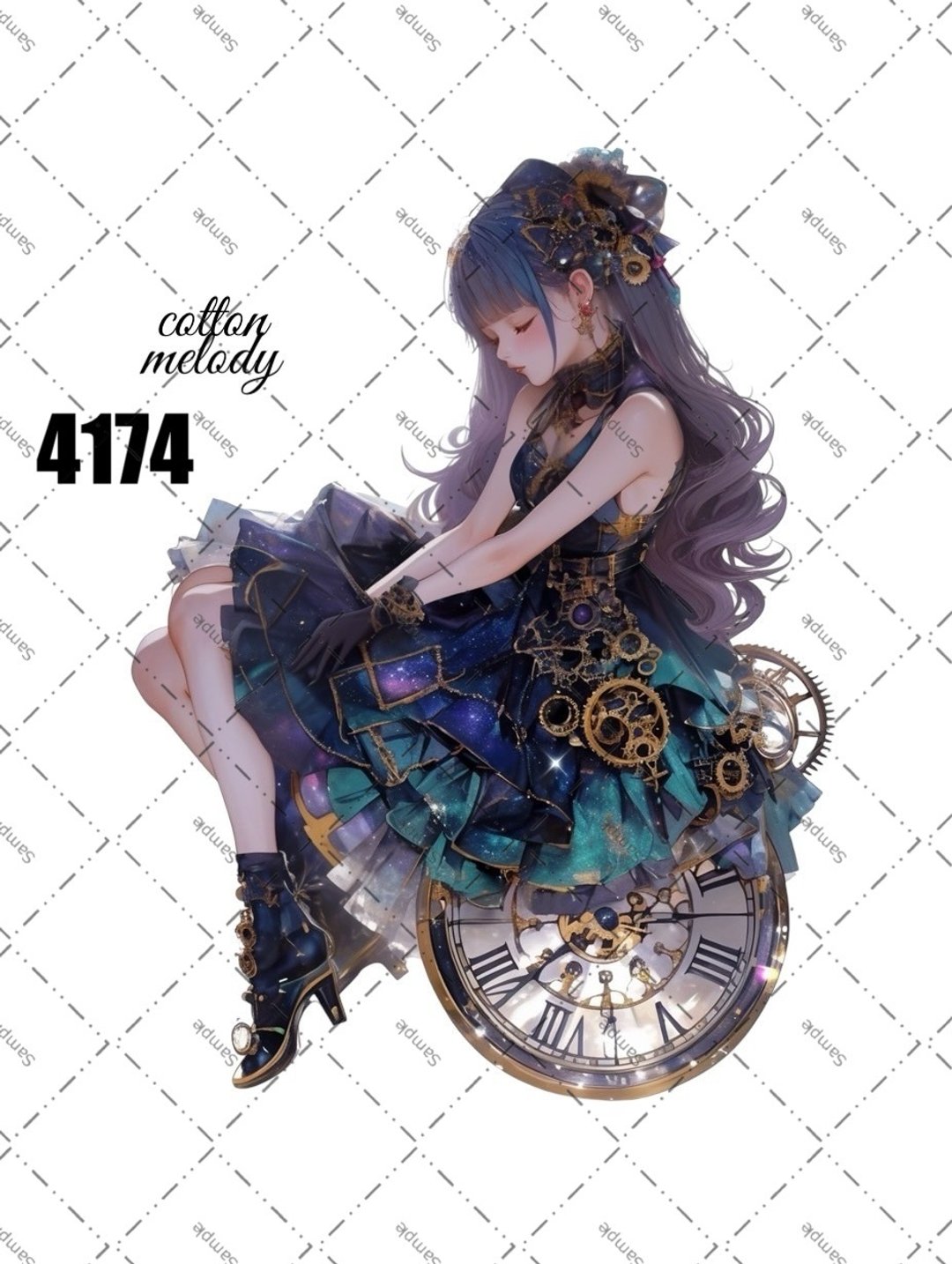 original sticker no.4174 人物贴纸 原创贴纸 原创人物贴纸 装饰贴纸 cotton melody - 贴纸 - 纸 