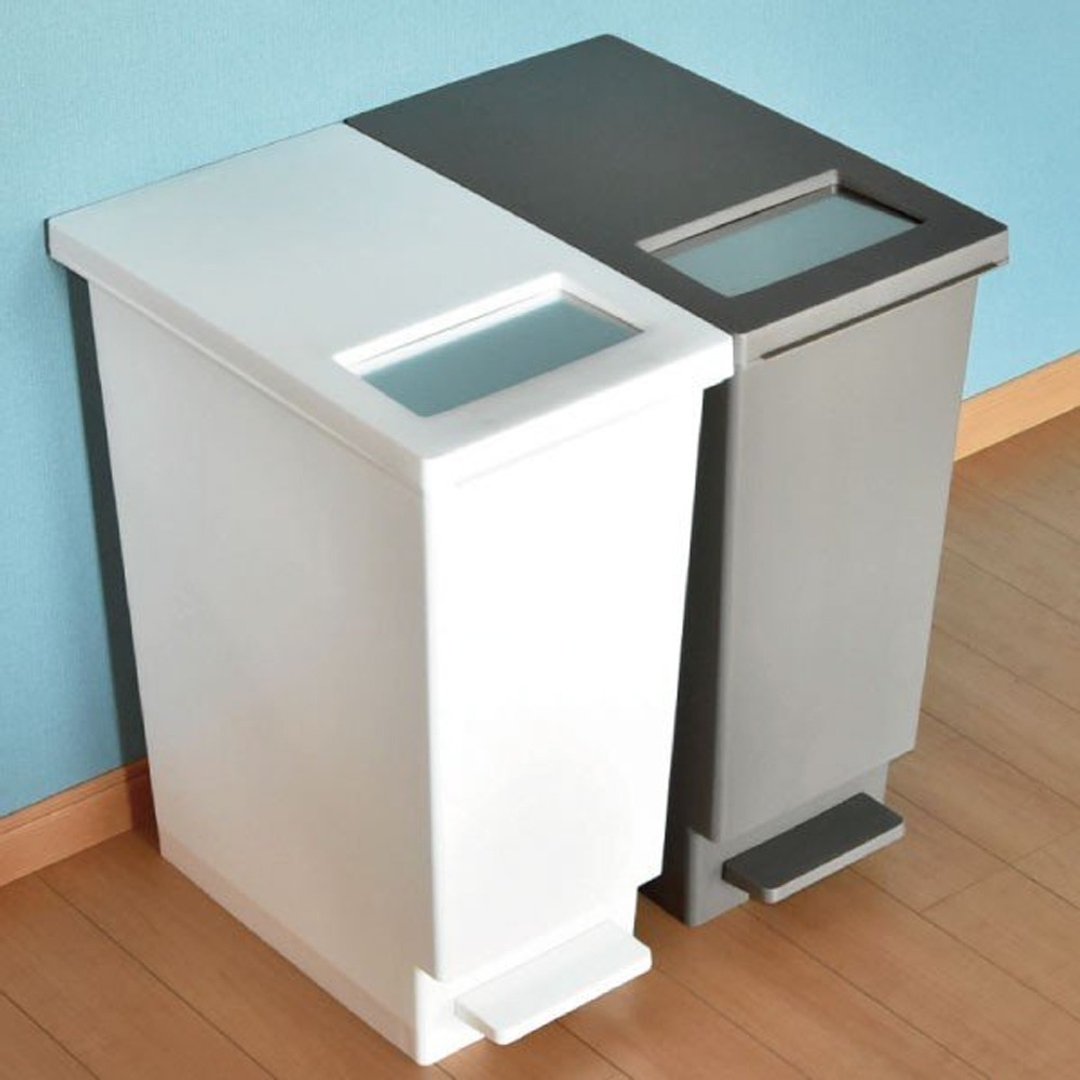 日本TONBO UNEED系列推盖踩踏双用型垃圾桶45L - 垃圾桶 - 塑料 