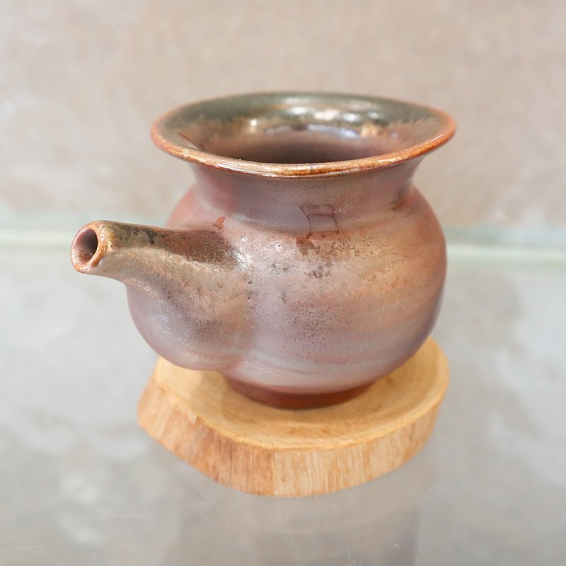 霞染露心 手工柴烧玫瑰金小茶海 柴烧茶海 公道杯 匀杯 100cc - 茶具/茶杯 - 陶 粉红色