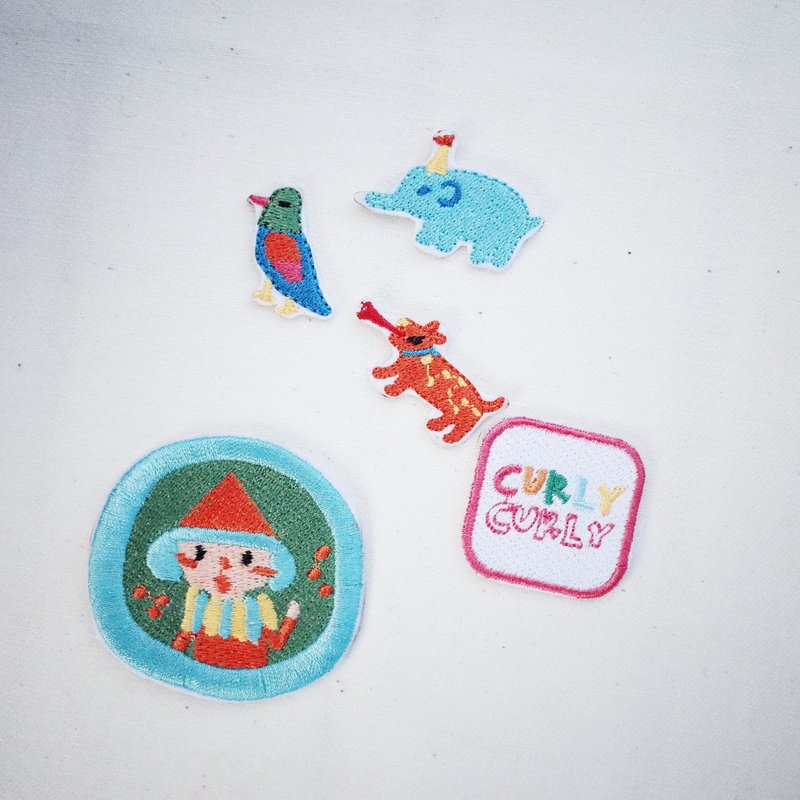 [CURLY CURLY] 刺绣小布贴(共五款) - 其他 - 其他材质 多色