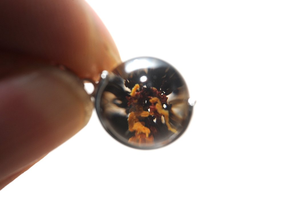 黄红幽灵坠子 矿石/水晶/灵修/开运/招财/破煞/防小人R5 - 项链 - 水晶 