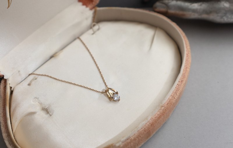 美国Van Dell 12k包金幸运马蹄莱茵石古董气质项链 - 项链 - 其他金属 银色