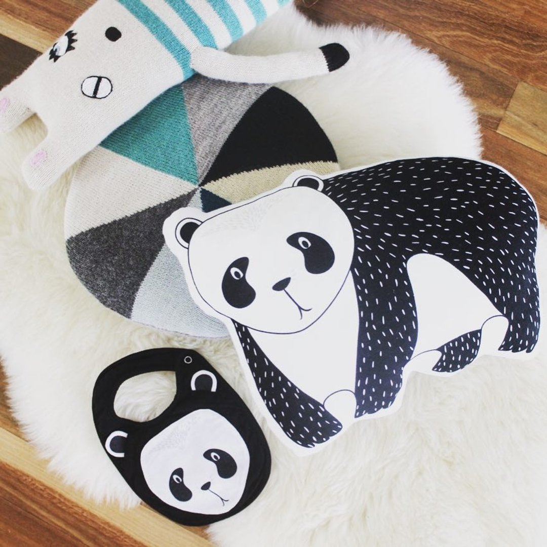 Mister Fly 动物造型抱枕 - 熊猫 PANDA MFLY011 - 婴儿床上用品 - 棉 灰色
