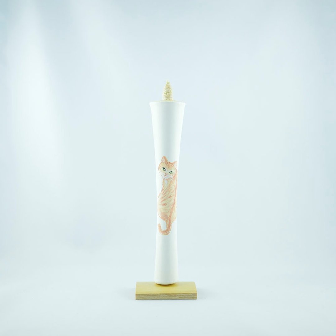 【京都伏见京蜡烛】世间都是猫 联名限定款 NMR-1510 - 蜡烛/烛台 - 蜡 白色