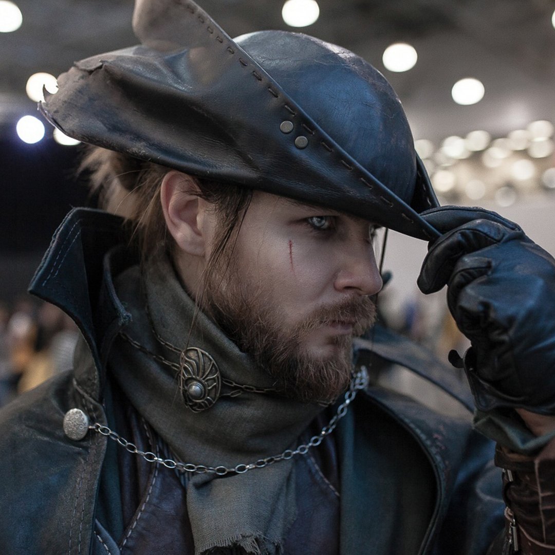 Hunter Leather Hat Bloodhunter Inspired Bloodborne / tricorne - 帽子 - 真皮 咖啡色