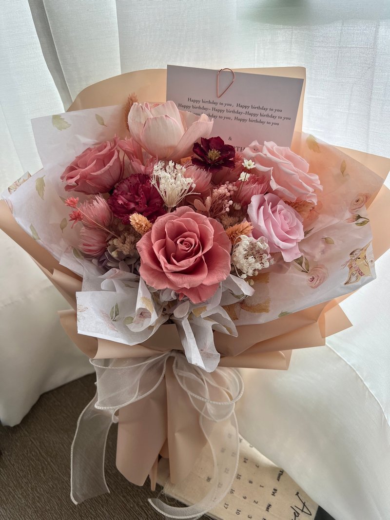 永生花花束 康乃馨花束 - 干燥花/捧花 - 其他材质 