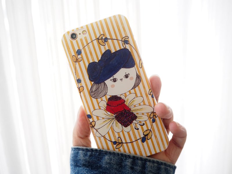包子小姐花奈子插画设计/原创雾面手机壳保护殻iPhone(i6s,i6splus,i7.i7plus)母亲礼物/ - 手机壳/手机套 - 塑料 黄色