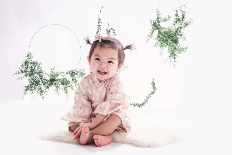 Baby Cotton Romper Mayumi - 包屁衣/连体衣 - 棉．麻 粉红色