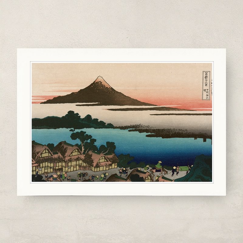 【 艺术画卡 】葛饰北斋・甲州伊泽晓 | B4画卡 - 海报/装饰画/版画 - 纸 卡其色