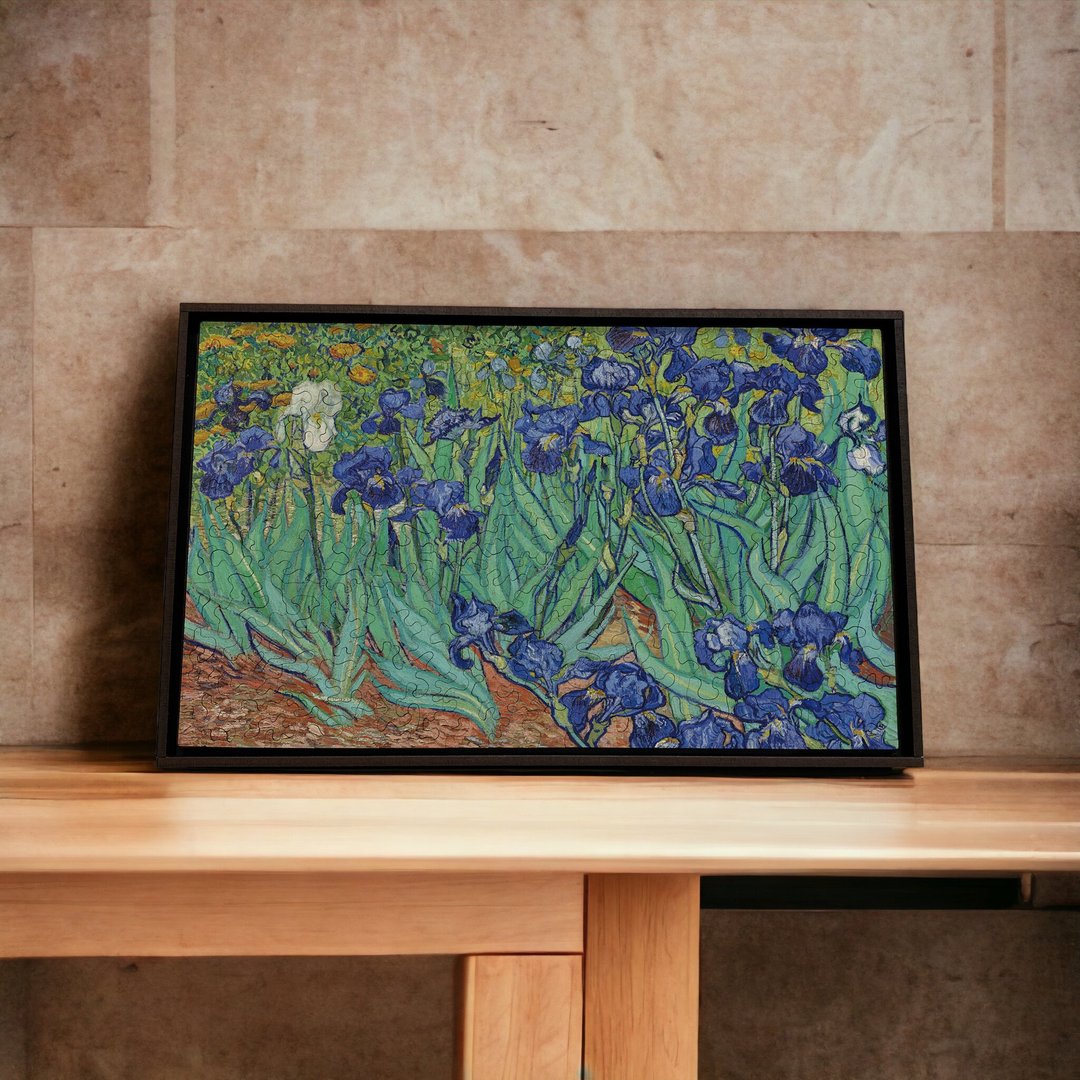 梵谷名画-鸢尾花【壁虎拼图】 - 摆饰 - 木头 咖啡色