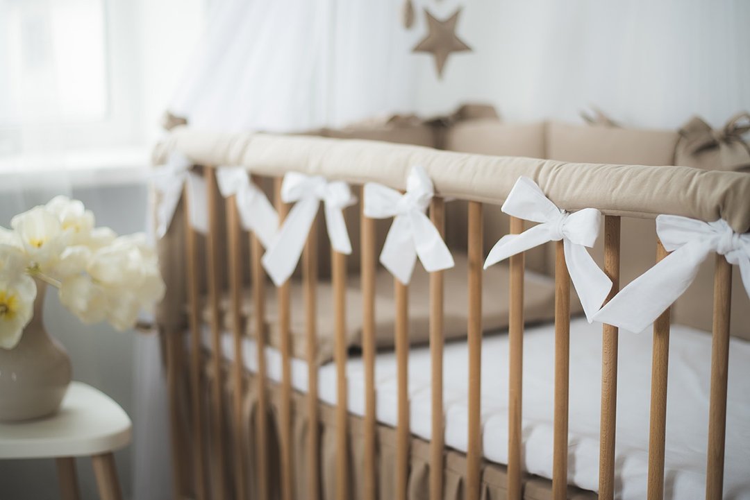 Crib rail cover Teething guard white kakao - 婴儿床上用品 - 棉 咖啡色