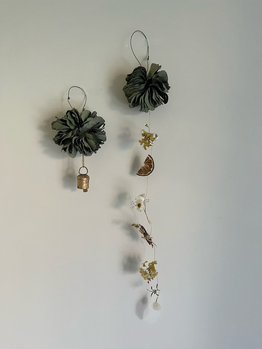 绿野花圈风铃+植物挂串 拍档 ∣ 干燥花艺.装饰.生活.礼物 - 摆饰 - 植物．花 绿色