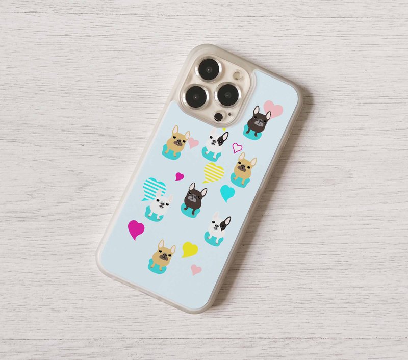 免费加名订制 斗牛犬 全包手机壳 iPhone 15 16 Pro Max 13 plus - 手机壳/手机套 - 塑料 多色