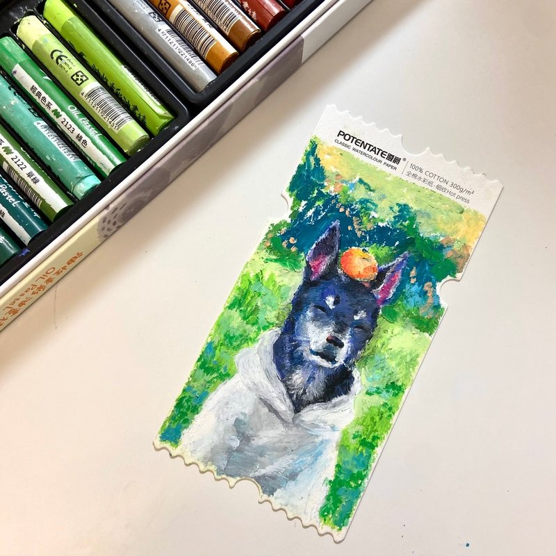 【票根风】定制化礼物似颜绘|手绘插画|风格人像|圣诞节日交换 - 订制画像 - 纸 多色