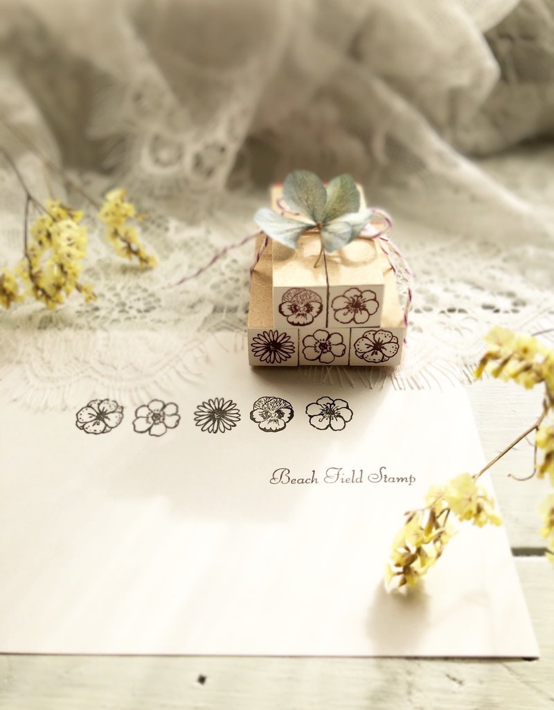 Classic Flower Petite Stamp Set - 印章/印台 - 其他材质 