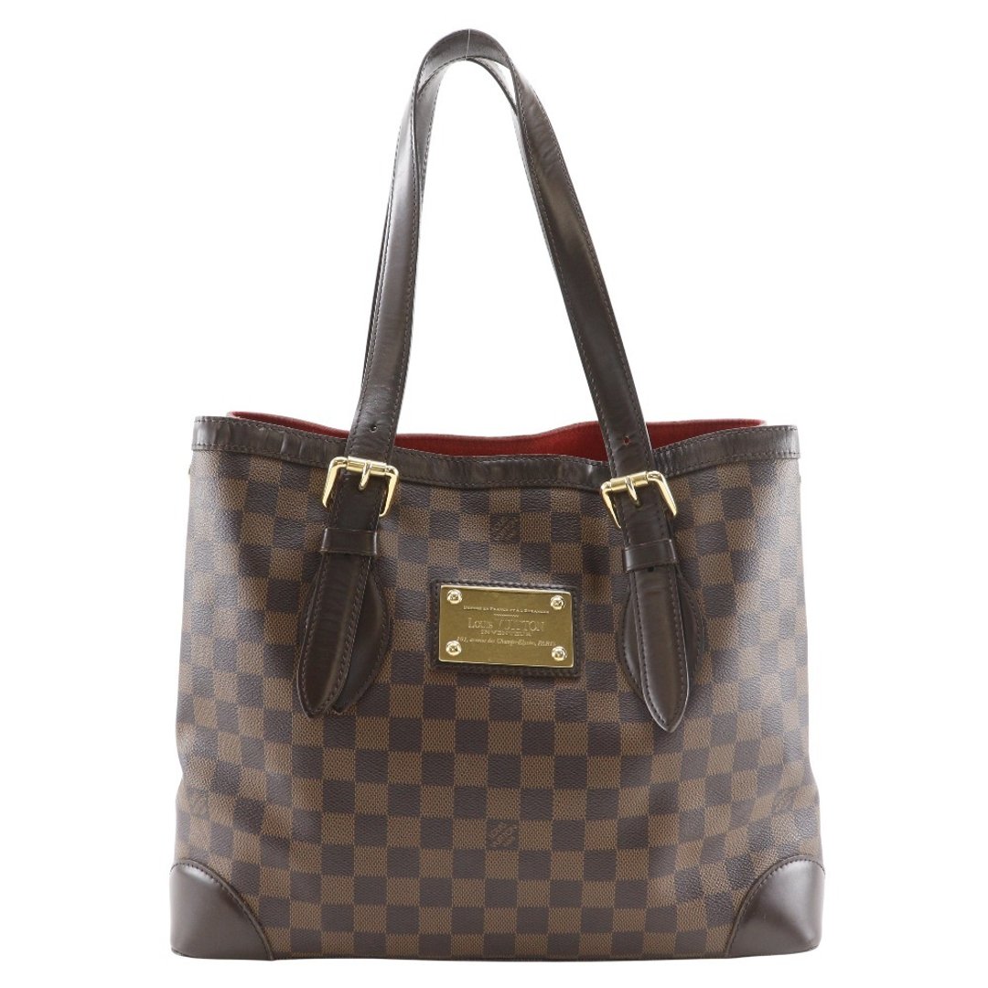 【日本直送】路易威登 LOUIS VUITTON HAMPSTEAD MM 托特包 N51204 Damier Ebene 帆布 棕色 CA0191 女仕【二手】 - 手提包/手提袋 - 人造皮革 咖啡色